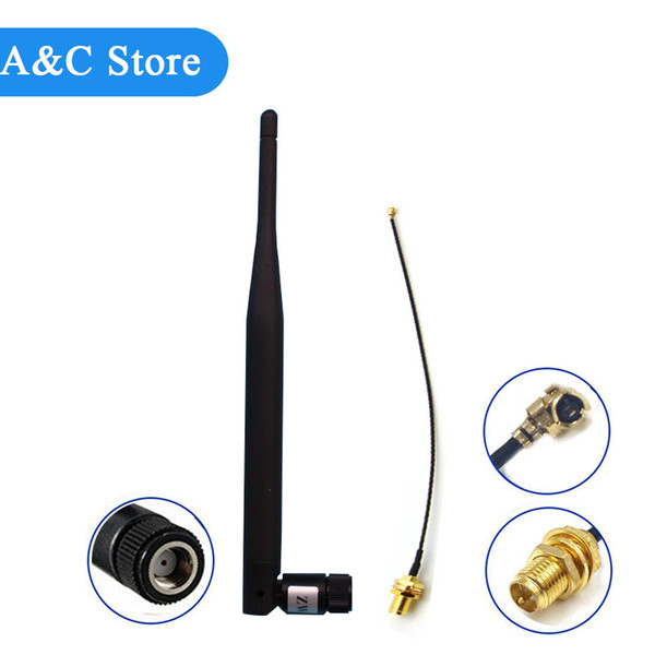 RP-SMA-Female to IPX 1.13 Cable + 868 MHz 3dBi Wireless Antenna Rp-SMA-Male 915MHz Router Antenna 15cm cable