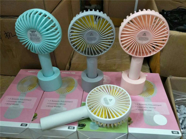 Mini Fans Portable Cooling Fans Handheld Summer Air Cooler Fan Portable Handheld Fan with Battery with Retail Package