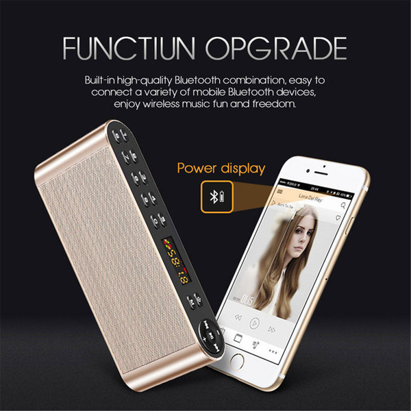 Q8 Bluetooth Speaker Portable Wireless Handsfree Pocket Audio Speaker Subwoofer HiFi Led Display Speaker with Mic