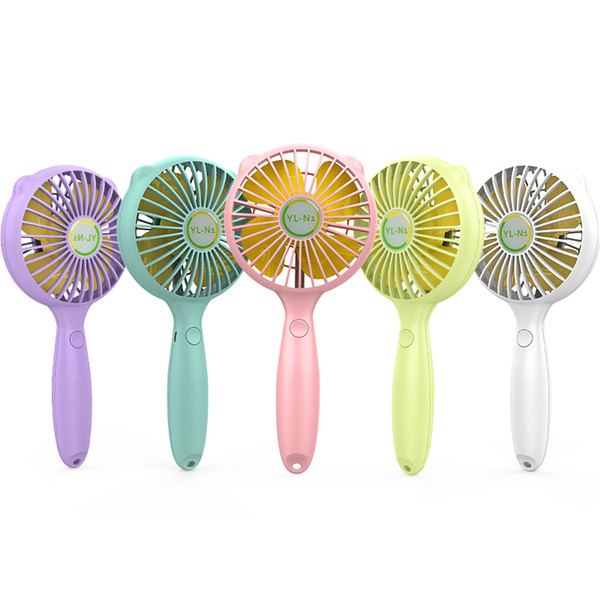 New Mini Handheld Portable Natural Wind USB Rechargeable Hand Fans 1200mAh Battery Operated Mute Home Office Desktop Electric Fan Air Cooler