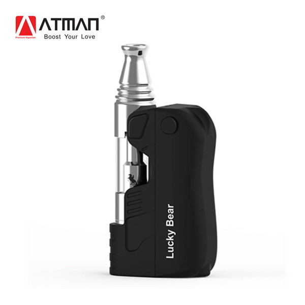 Authentic Atman Lucky Bear Box Mod Preheat Battery 450mAh Adjustable Valtage 510 Thread Vape Cartridges Portable With Lanyard