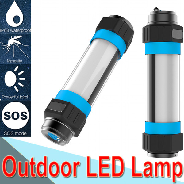 LED Flashlight Lamp Waterproof IP68 insect-repelling ABS PC Portable Torch lights for Camping Outdoor Sport Night Emergency Lighting 50 Pack