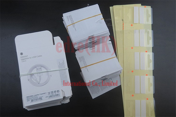 Wholesale Retail Box for apple iphone 6 7 8 XS usb cable Carton retail packaging warranty manual MD819ZM MD818ZM 1M 2M new box green sticker