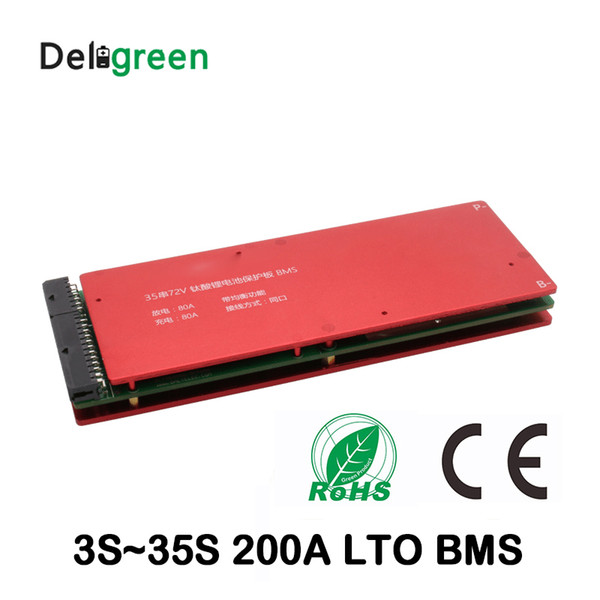 LTO Battery Protection Board 3S 5S 10S 15S 20S 25S 30S 35S 200A bms with Balance function 18650 lithium titanate battery