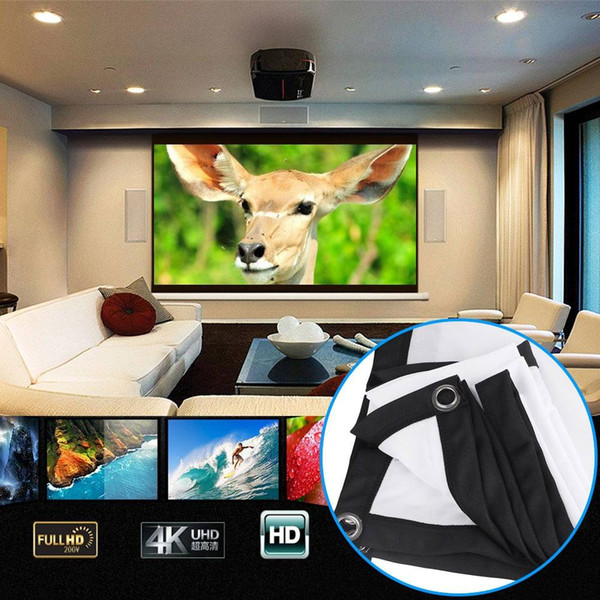 60-120Inch 16:9 Portable HD Projector Screen Curtains Film Portable Screen Projection Screens Material