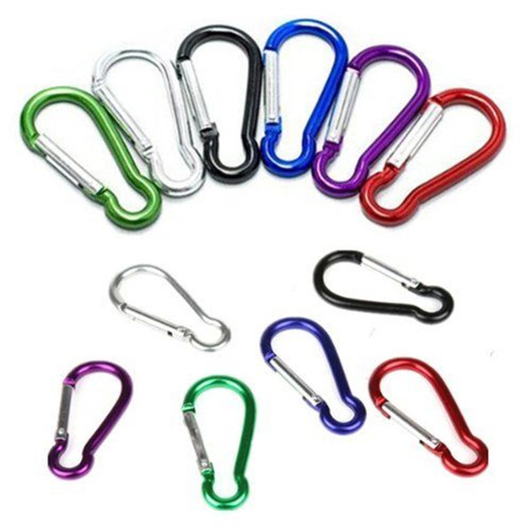 Carabiner Ring Keyrings Key Carabiner Ring Keyrings Key Chains Outdoor Sports Camp Snap Clip Hook Keychain Hiking Aluminum Metal Convenient