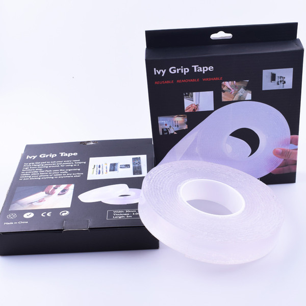 Magic Film Monkey Grip Tape Traceless Carpet Sticking Black Technology Nano Traceless Tape Post it at will in the Office