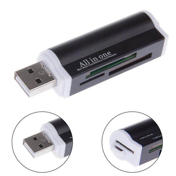 USB All in one Mini Multi Memory Card Reader support M2 MS Micro SD/TF ZM00121