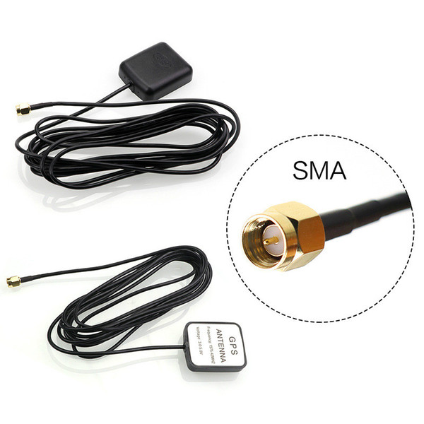 GPS on-board positioning antenna 3-meter feeder SMA connector, on-board GPS navigation antenna DVD navigation positioning antenna