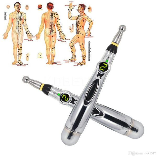 DHL New Electronic Acupuncture Pen Pain Relief Therapy Pen Safe Meridian Energy Heal Massage Body Head Neck Leg Health Massageadores