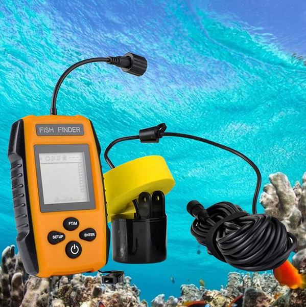 Portable Wired sonar fish finder looking for fish to see fishing viewable fishfinder Sounder Depth Finder Alarm 100M LCD screen