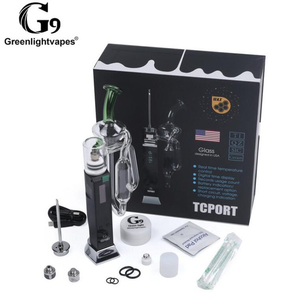 New TCPORT G9 wax vapor portable rig dab vaporizer tcport greenlightvapes temperature controller tcport For wax concentrate Dhl delivery