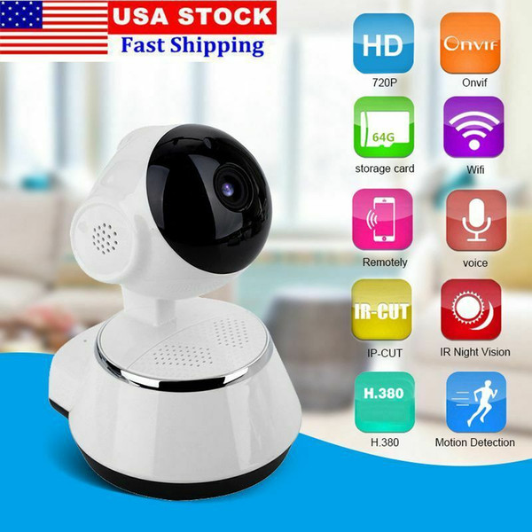 Free 8G card V380 WiFi IP Camera smart Home wireless Surveillance Camera Security Camera Micro SD Network Rotatable CCTV IOS PC