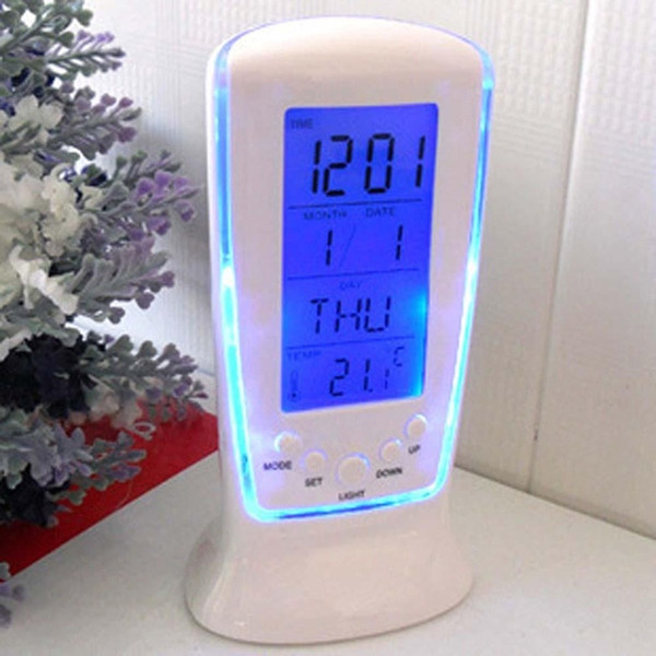 Calendar Clocks Digital Led Clock Desk Clock BedsideTemperature Music Lighting Multi-function Lazy Alarm Clock with Led Display