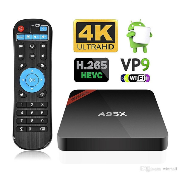 Original Nexbox A95X S905X Quad Core 4K TV BOX Android 6.0 1GB DDR3 8GB EMMC VP9 Multi-Media Center