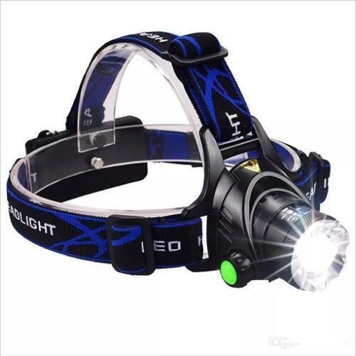 18650 Headlight Led Headlamp XM-L T6 Zoom Rechargeable light Waterproof 5000Lumens Flashlight Lantern night fishing with retail package