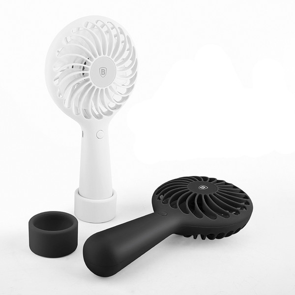 Protable Handheld Fan Mirco USB chargeable 3 Level Speed Mini Fan Quiet Desktop Fan with 1500mAh Powerbank