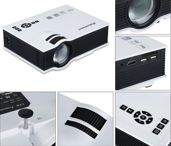 Profession UNIC UC40+ Projector Mini Portable 3D HDMI Home Theater Beamer Multimedia Projector Full HD 1080P Video Player &UC40