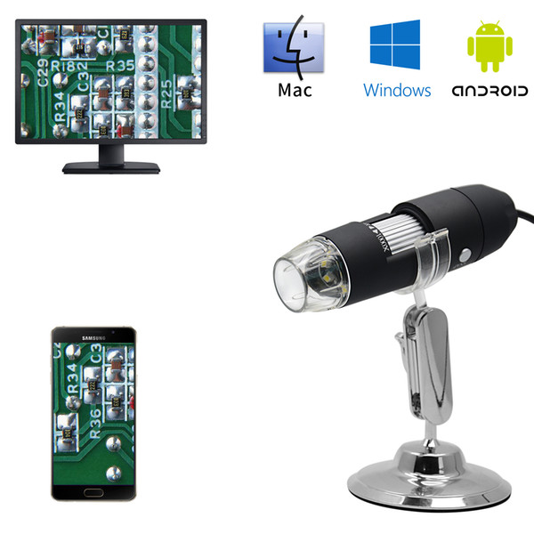 3in1 2MP 1080P 1600X Zoom USB Microscope For Android and Windows