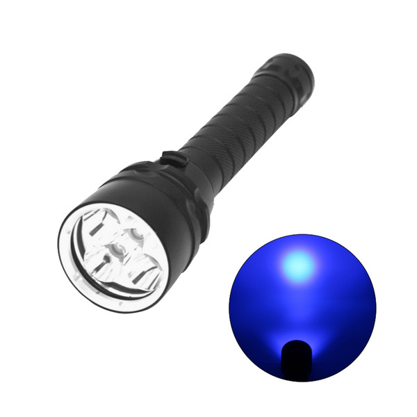 Rechargeable 5000LM UV LED Torch Purple Light Underwater Diving 100M Ultraviolet Lantern For Hunting18650 Rechargeable Battery UV Lamp Light