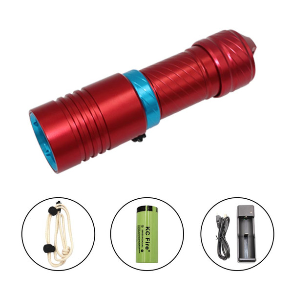 Rechargeable 26650 Tactical Led Torch Diving Flashlight With 1200lumens Aluminum LED Torch Waterproof Rechargeable Diving Flashlight