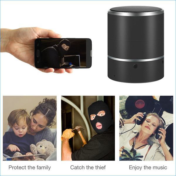 Hot Selling Wifi CCTV 1080P Music Bluetooth Speaker Wifi Camera BVCAM App Remote IP Bluetooth Speaker Camera