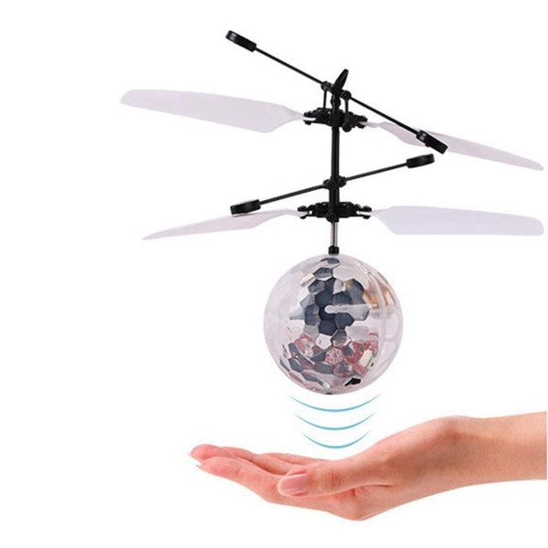 RC Drone Flying copter Ball Aircraft Helicopter Led Flashing Light Up Toys Induction Electric Toy sensor Kids Children Christmas