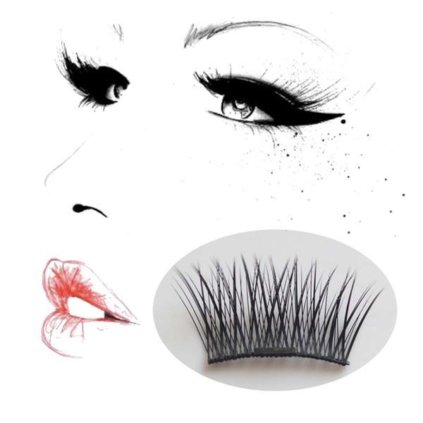 2019 new waterproof false eyelashes Europe and the United States hot sell dense magnetic false eyelashes