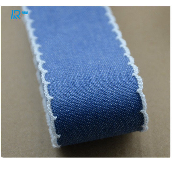 40mm 25mm cotton denim ribbon autumn winter handmade tape riband DIY bow accessories ribbons 5yard/lot