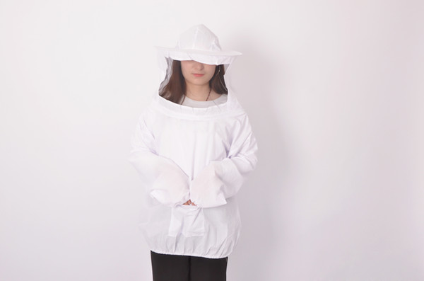 Beekeeping protective white clothing for bees and bee hat beekeeper tools,Anti-bee hat, face net, white protective clothing