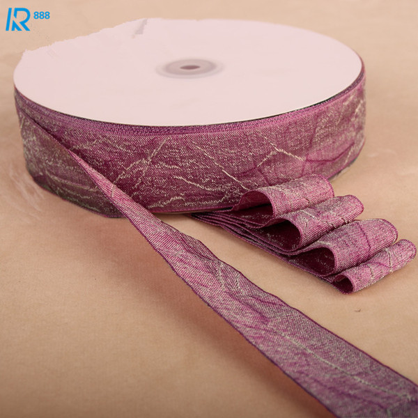 kewgarden 40 mm wide DIY bowknot accessories ribbon handmade dream Purple cotton ribbons 4m/lot Solid Color Handmade material