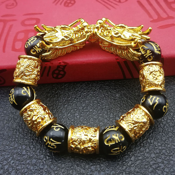 dragon head bracelet Imitation gold Fashion men's bracelet