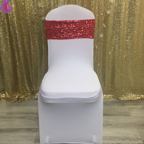 10 Pcs Sequin Chair Cover Sashes Home Decoration for Restaurants, Hotel and Banquets Decoration,wedding decoration