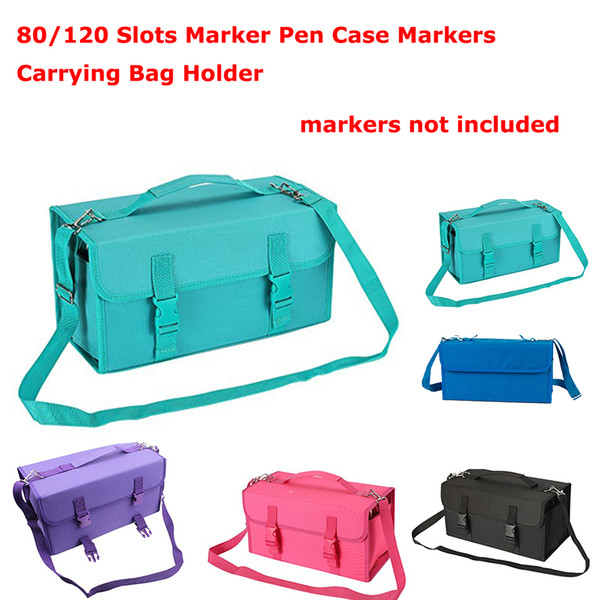 iBamax 80/120 Slots Marker Pen Case Markers Carrying Bag Holder for Primascolor Marker and Copic Sketch Marker, Permanent Paint Marker etc