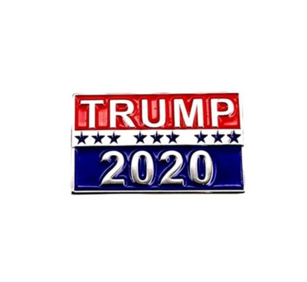 Trump 2020 Pin, Patriotic Republican Party Campaign Metal Pin, Raised Lettering