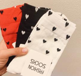 Inspection Style Korean Chic Personality Strange Love Student Cotton Socks Short Socks Lovely Cotton Women's Socks