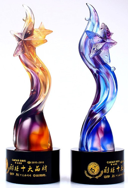 Custom High-grade Trophy 2019 Colored Glaze Trophy Souvenir Collection Manufacturers Wholesale Trophy 2019 The Latest Crafts Gifts