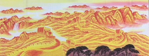 China Great Wall 100%Hand painted decorative painting 180x68 CM