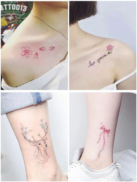 Tattoo sticker Waterproof male and female durable Korean simulation small fresh cute tattoo clavicle sticker net red tattoo sticker