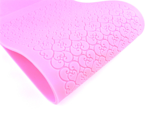 Free ship 3pcs sugar lace silicone mould pink color/decoration tool