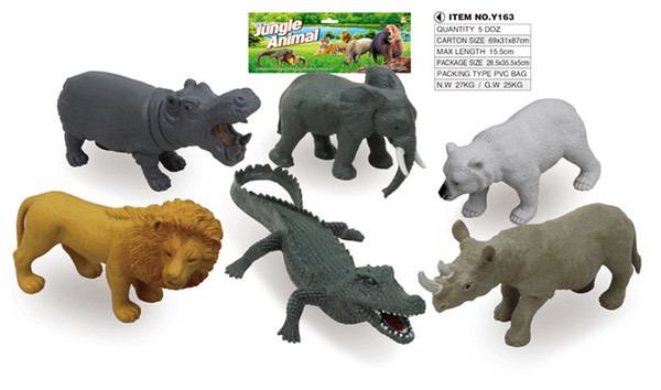 plastic wild animal toy set, novelty plastic wild animal world toy