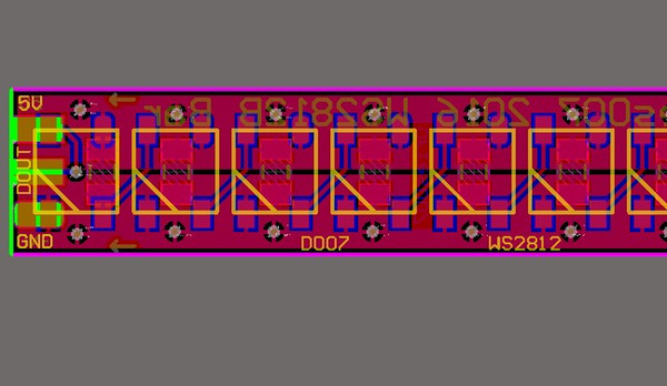 Other Design WS2812B tri-color LED schematic and PCB RGB full-color ws2812 module PCB ws2812