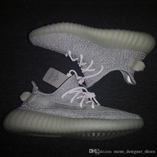 2019 New 350 V2 Reflective Static Mens Running Shoes Kanye West Women Fashion Sport Athletics Sneakers Size 36-45