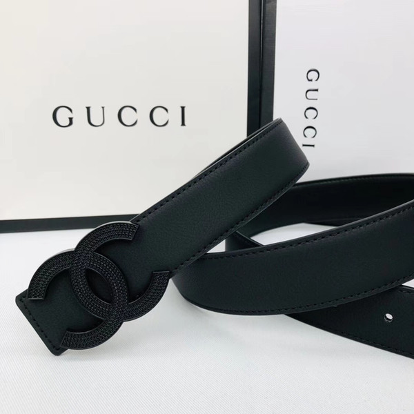 2018 Fashion Top Quality Genuine Leather Smooth Buckle Belts woman Men Design Belts RT22 fashion Style High Brand waistbands without box