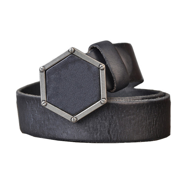 2017 Fashion High Quality 100% Real Leather Smooth Buckle Belts Men luxury Designer Belts Style High Brand waistbands Size 105-125cm A12