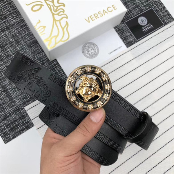 2018 Fashion High Quality Real Leather Aollyt Smooth Buckle Belts Men Designer Belts RT775 Style High Brand waistbands without box
