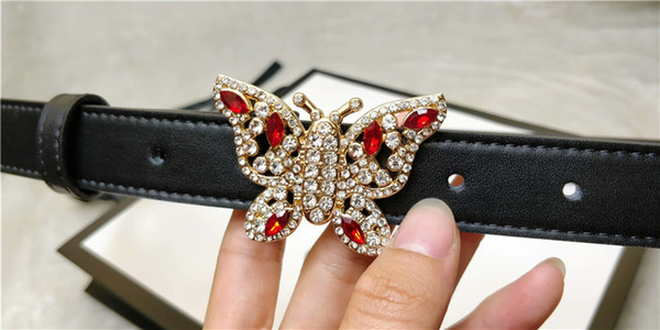Top Quality luxury belt Leather butterfly Design Smooth Buckle Belts for women luxury Designer Belts High Brand waistbands Size 100-125cm