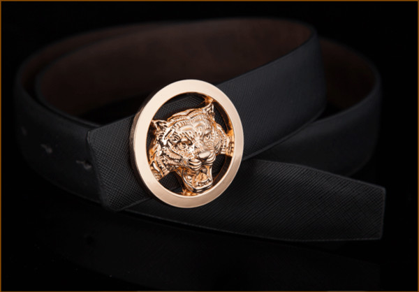 2017 New Famous Brand Men Women Leather Belt Gold Buckle Women PU Designer Belts Size 110CM 5 Colors