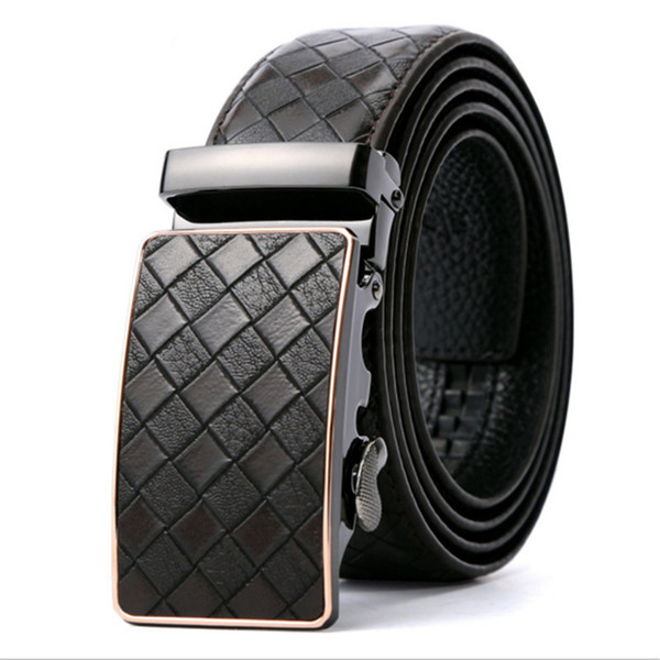 2017 Fashion High Quality Leather Automatic buckle Belts for Men luxury Designer Belts Style High Brand waistbands Size 105-125cm