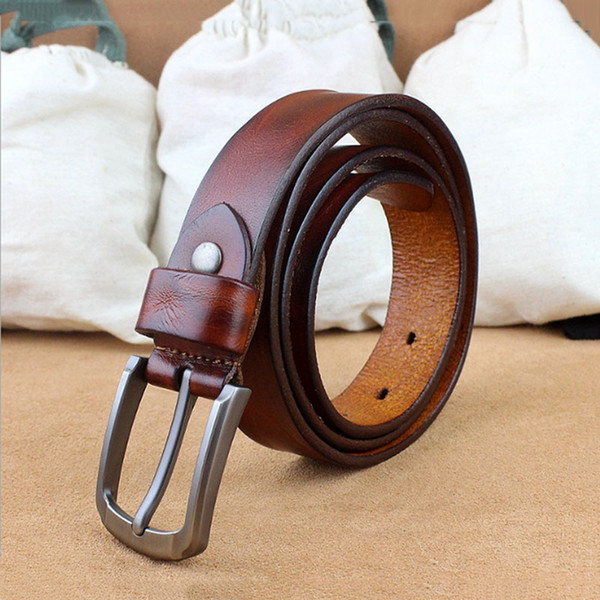 2017 Fashion High Quality Pin 100% cows Leather Pin Buckle Belts Men luxury Designer Belts Style High Brand waistbands for jeans